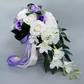 Artificial Roses Lace Long Ribbon Bouquet