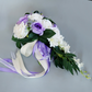 Artificial Roses Lace Long Ribbon Bouquet