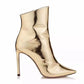 Gold Metallic Bright leather Convertible Knee High Prom Party Boots