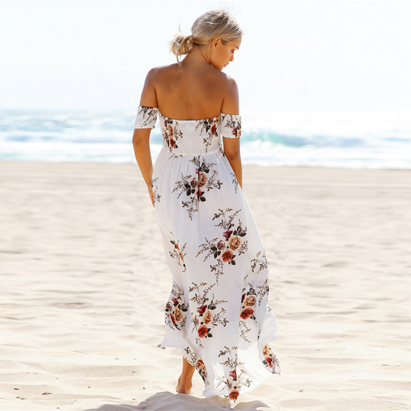 Off-Shoulder Long Summer Dress