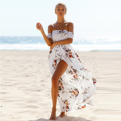 Off-Shoulder Long Summer Dress