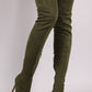 Over The Knee Pointed Toe Suede Thigh High Boots