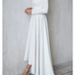 A-Line Scoop Neck Long Sleeves Wedding Dress