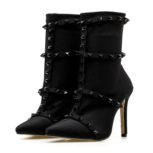 Pointed Toe Stiletto Heel Boots