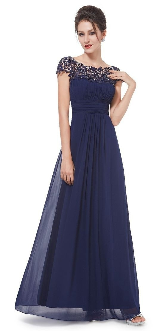 A-Line Cap Sleeves Lace Bridesmaid Dress