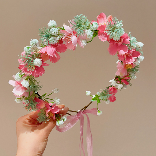 Artificial Flowers Headband