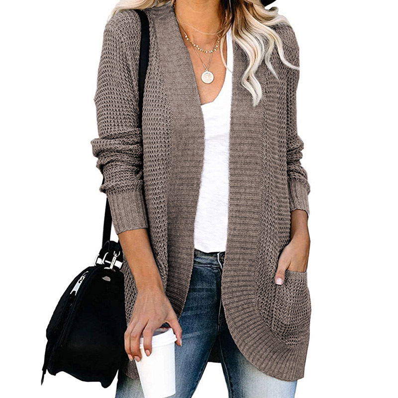 Loose Fit Long Sleeve Knitted Cardigan