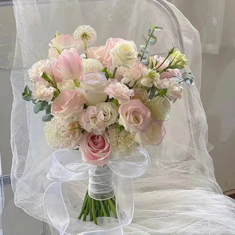 Soft Pink Premade Bridal Bouquet