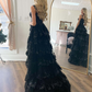 Off The Shoulder Tiered Prom Dress