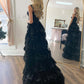 Princess Sweetheart Tulle Sweep Train Ball Gown Prom Dress With Appliques Lace