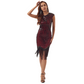 Glitter Sleeveless Mini Fringe Dress