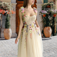 Spaghetti Straps Prom Dress With 3D Flowers