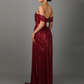 A-line Off-the-shoulder Sequined Prom Dress