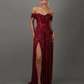 A-line Off-the-shoulder Sequined Prom Dress