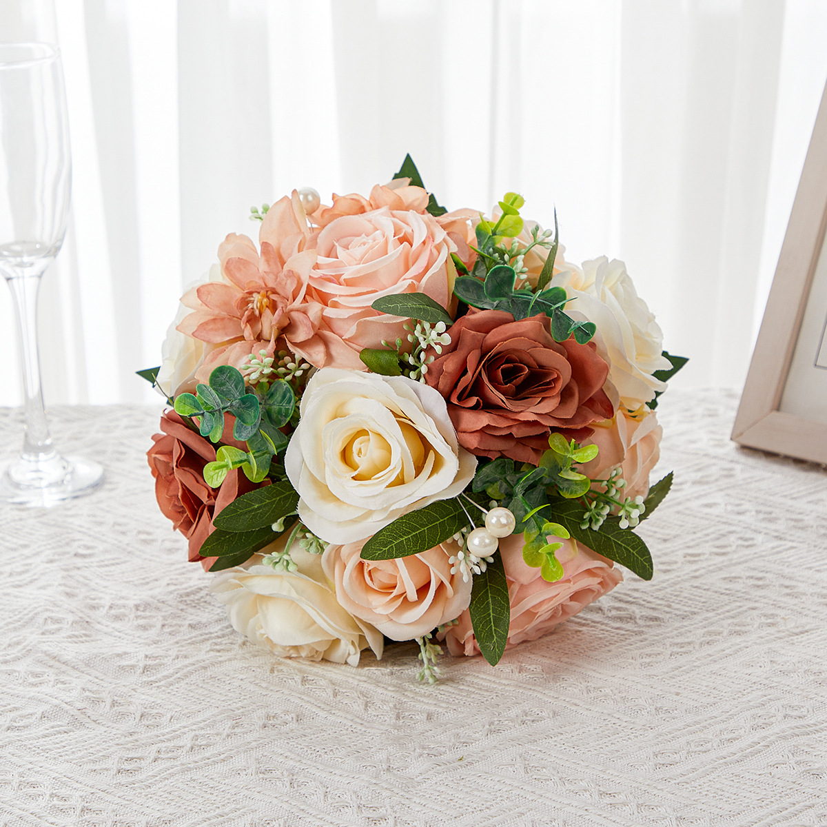 Pink Artificial Bridesmaid Bouquet