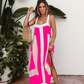 Color Block Stitching Sleeveless Maxi Dress