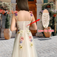 Spaghetti Straps Prom Dress With 3D Flowers