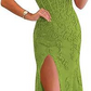 Long Lace Prom Dress with Slit