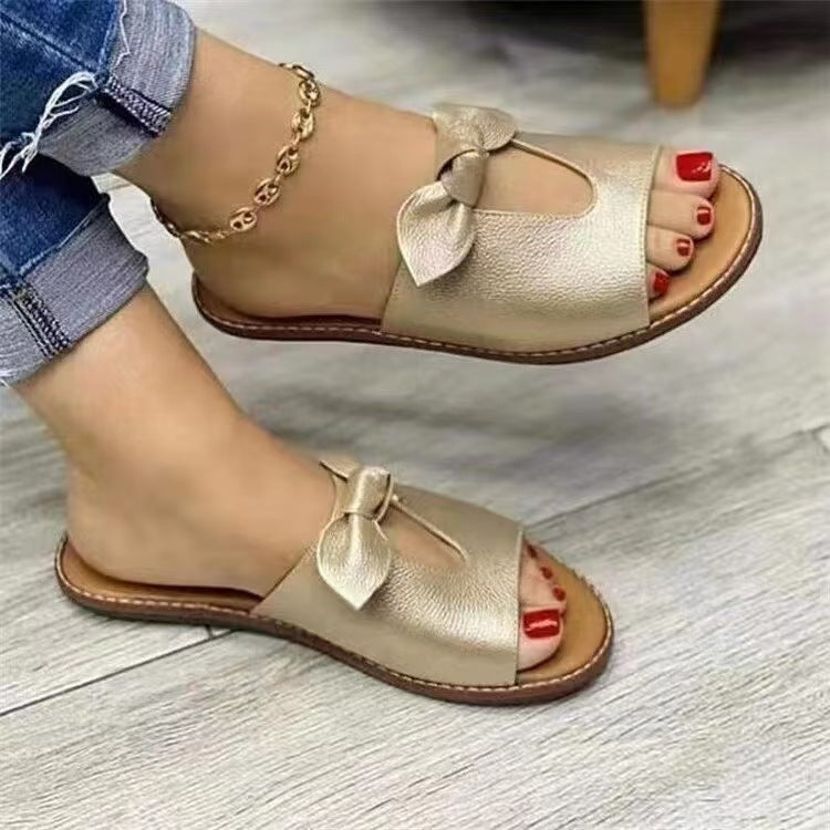 Comfortable Soft Bottom Fashion Knotted Denim Sandals