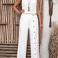 Plain White Asymmetric Two Piece Set