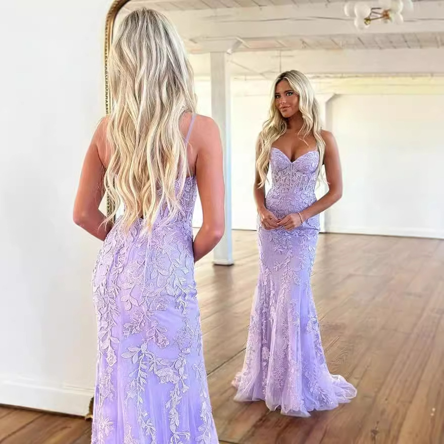 Mermaid Sweetheart Tulle Sweep Train Prom Dress