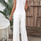 Plain White Asymmetric Two Piece Set