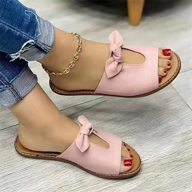 Comfortable Soft Bottom Fashion Knotted Denim Sandals