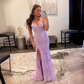 Long Lace Prom Dress with Slit