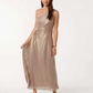 Pleated One-Shoulder Sleeveless Asymmetrical Dress