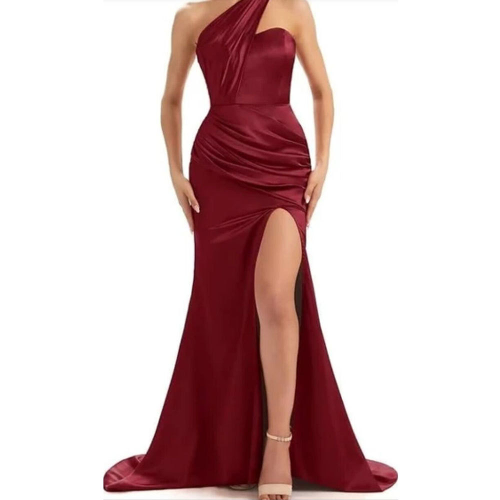 One Shoulder Long Maxi Mermaid Bridesmaid Dress