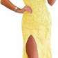 Long Lace Prom Dress with Slit