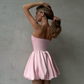 A-Line Strapless Sleeveless Prom Dress