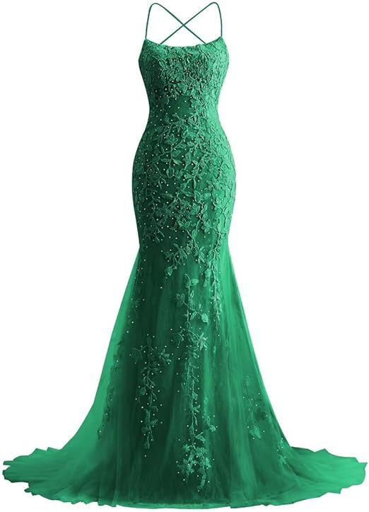 Mermaid Long Backless Prom Dress