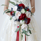 Red Rose Artificial Bridal Bouquet