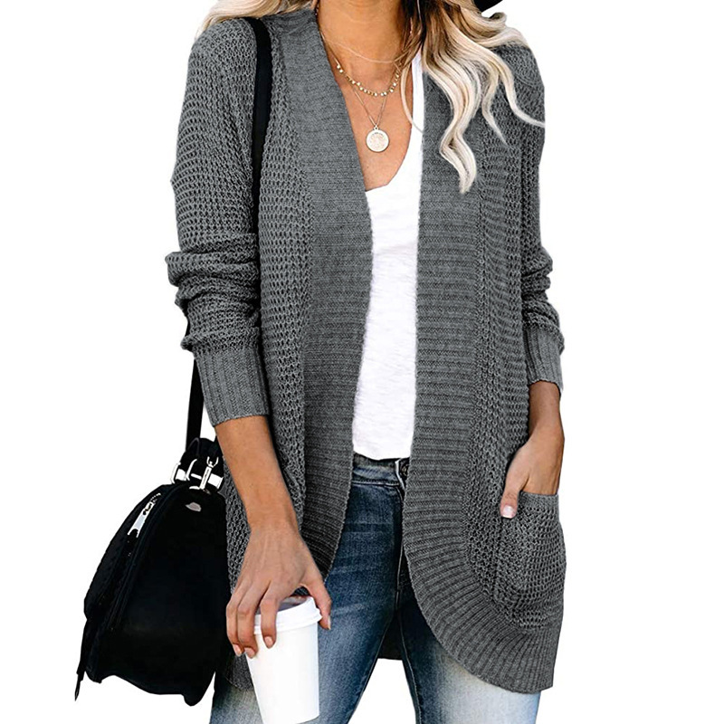 Loose Fit Long Sleeve Knitted Cardigan