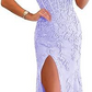 Long Lace Prom Dress with Slit