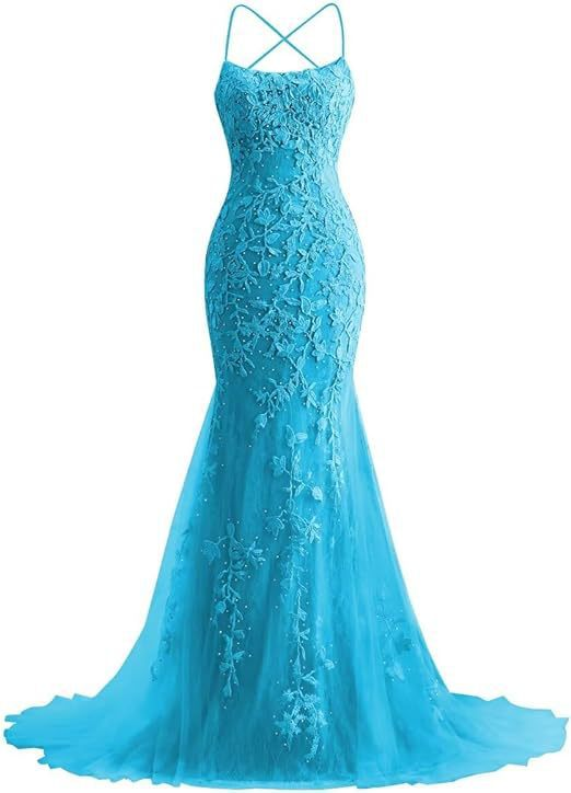 Mermaid Long Backless Prom Dress