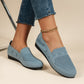 Breathable Mesh Fabric Slip On Flat Shoes