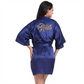 Satin Gold Bride Printed Robe