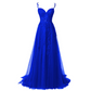 Lace Sweep Train Beading Prom Dress