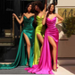 Long Mermaid Pleated Prom Dress