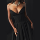 Black Strapless Classy Sweetheart Short Prom Dress