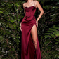 Satin Sweetheart Sleeveless Prom Dress