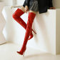 Stiletto Heel Thigh High Boots in Patent Bright Leather