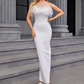 Feather Maxi Bandage Dress