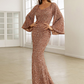 Sequin Bell Sleeve Mermaid Dress