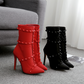 Pointed Toe Stiletto Heel Slip-On Punk High Heel Boots