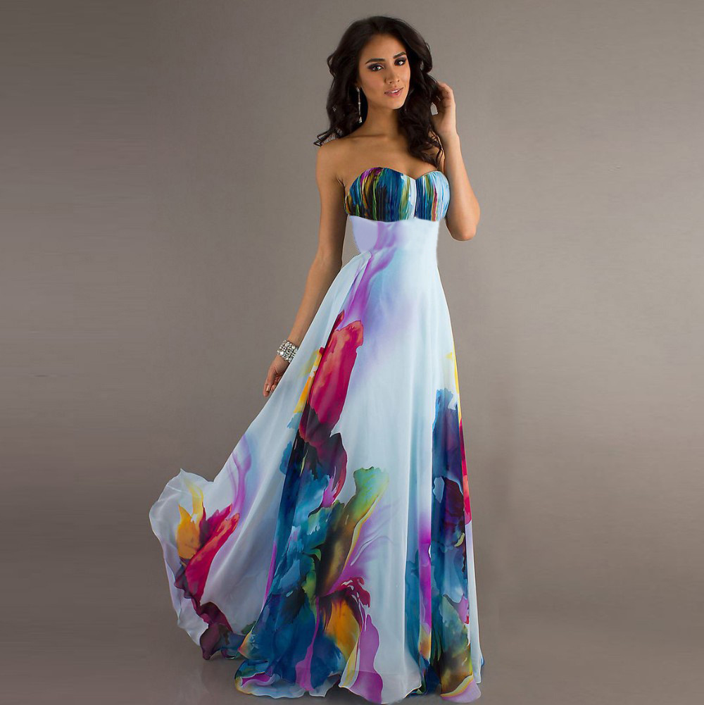 A-line Sleeveless Off-Shoulder Long Prom Dress