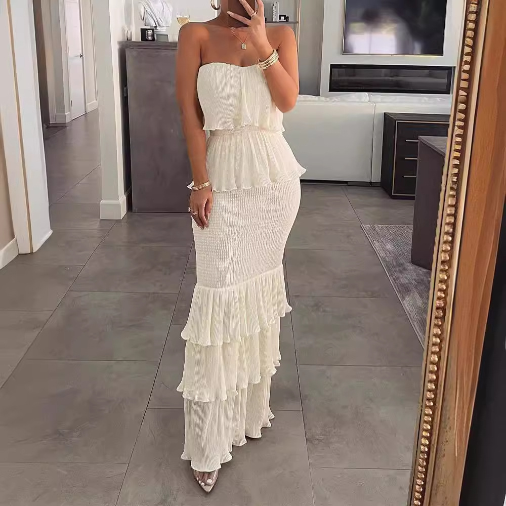 Strapless Sleeveless Long Prom Dress