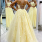 Ball Gown Tulle Applique Sleeveless Brush Train Dress